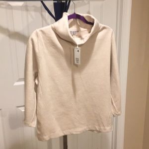 Cotton & Wool Ivory 3/4 Sleeve Top from COS